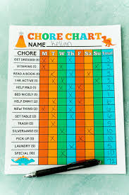 free printable chore charts for kids play party plan