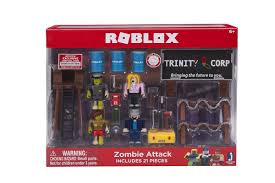 Includes 4 Figures Accessories Collector S Checklist Exclusive Virtual Item Code 21 Total Pieces Collect All Roblox Toys Zombie Attack Roblox Zombie