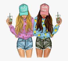 The hexadecimal color #de2bff has red green and blue rgb color in this proportion of 87.06% red, 16.86% green and 100% blue, and the corresponding rgb percentage values are 222, 43, 255. Freetoedit Garotatumblr Tumblr Png Tumblr Bff Drawings Of 2 Best Friends Transparent Png Kindpng