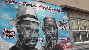 Abc news reports that surveillance footage depicts a man in a ski mask. France Stains Anti Racism Mural Depicting George Floyd And Adama Traore Defaced Video Ruptly