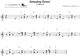 refrain g g7 c g amazing grace! Amazing Grace Chord Melody Guitar Tab Guitarnick Com