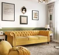 Amazon.com: QHITTY Accent Large Sofa, Chesterfield Couch 3 ...