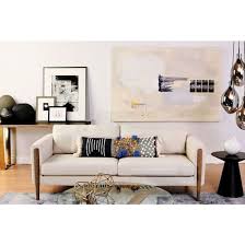 Steen Sand Fabric Triple Seat Sofa Memoky Com Contemporary Home Decor Modern Furniture Decor Contemporary Bathroom Decor