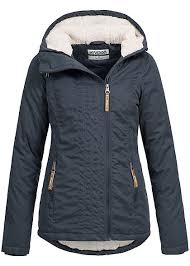 seventyseven lifestyle damen winter jacke kapuze 2taschen teddyfutter navy blau 77onlineshop fashion fall fashion jackets jackets for women