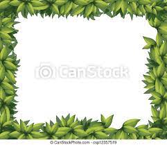 Elegant and pretty, this printable nature border features a soft framing of verdant leaves. Border Made Of Leaves Illustration Of A Border Made Out Of Leaves Canstock