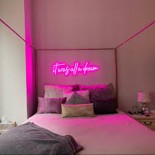 It Was All A Dream Custom Led Neon Sign For Wedding Office Etsy In 2020 Neon Room Room Inspiration Bedroom Neon Bedroom