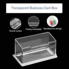 1 pcs stainless steel office business card holder desktop display name stand. Clear Pmma Business Card Holder Display Stand Desk Desktop Countertop Business Card Holder Desk Shelf Box Buy At The Price Of 0 47 In Aliexpress Com Imall Com