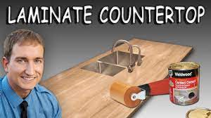 The best way to approach countertop measurements is thinking in rectangular sections. How To Install Sheet Laminate On A Countertop Youtube