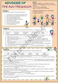 Adverbs modify verbs, adjectives, and other adverbs. Adverbs Of Time And Frequency Esl Worksheet By Wendyinhk