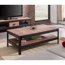 table basse industrielle chene noir dario matelpro mobelideen couchtisch couchtisch kernbuche