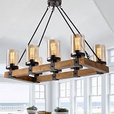 Maybe you would like to learn more about one of these? 8 Light Beechwood Kitchen Island Light Farmhouse Rectangular Chandelier For Dining Room Candle Pendant Light Ceiling Hanging Large Glass Max 480w Amazon Com