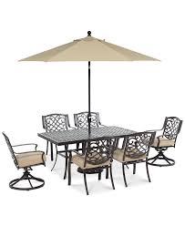 Furniture Park Gate Outdoor Cast Aluminum 7 Pc Dining Set 68 In 2020 Outdoor Dining Chairs Garden Furniture Sets Rattan Garden Furniture Sets