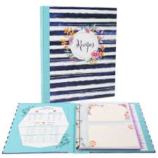 A few years ago i wouldn't understand people who used more than one notebooks at once. Lotfancy Recipe Binder Kitchen Recipe Card Paper Cookbook 60 Pages Walmart Com Walmart Com