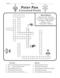 Sort by length or value and specify starts with or ends with letters and blanks will be colored red and point value is shown. Peter Pan Crossword Puzzle Worksheet Education Com