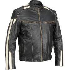 River Road Roadster Vintage Leather Jacket Casacas De Cuero Hombre Chaquetas Ropa