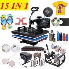 185 0us 50 Off 15 In 1 Combo Multifunctional Sublimation Heat Press Machine T Shirt Heat Transfer Printer For Mug Cap Football Bottle Pen Shoe Printers Heat Press Machine Diy Prints Press Machine