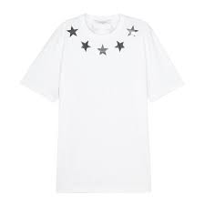 Givenchy White Star Appliqued Cotton T Shirt 3 275 Dkk Liked On Polyvore Featuring Tops T Shirts Star Print White Cotton T Shirts Cotton Tshirt Star Tees