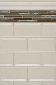 White Subway Tile Backsplash With Accent Strip White Subway Tile With Accent Stripe Beveled Subway Tile Subway Tile Backsplash Beveled Subway Tile Backsplash