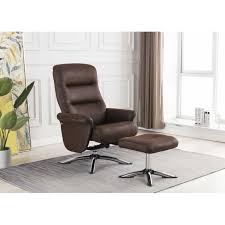 Its rotating function lets you face the window, tv or any desired direction, and the navy blue shade provides a classic, elegant appeal. Texas Swivel Recliner And Stool Brown