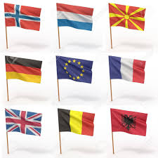 Esta era la bandea de proa, o sea, la bandea que era izada de los buques de la armada: Coleccion De Banderas Europeas Noruega Holanda Macedonia Alemania Francia Gran Bretana Rumania Albania 3d Fotos Retratos Imagenes Y Fotografia De Archivo Libres De Derecho Image 8630407