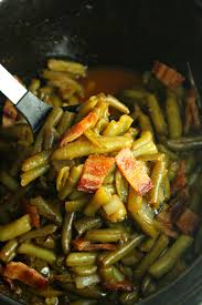 Slow Cooker Buttery Bacon Green Beans Recipe Green Bean Recipes Slow Cooker Green Beans Crockpot Green Beans
