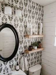 Does Wallpaper Work On Textured Walls Wallpaper Accent Wall Bathroom Bathroom Accent Wall Small Bathroom Wallpaper