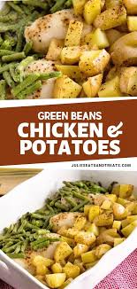 Green Beans And Chicken Potatoes Are A Healthy And Easy Recipe Best Served Over Beans Chicken Easy Quick Meals Quick Dinner Recipes Quick Easy Meals