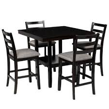 Counter height side chairs.,junipero counter height dining room set in dark cherry finish: Black Dining Room Sets Kitchen Dining Room Furniture The Home Depot