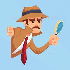 Noir Detective With Magnifying Glass Peeking Out Detective Illustration Noir Detective Illustration Character Design