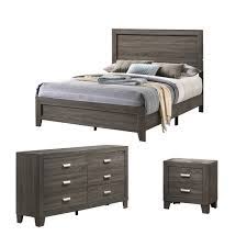 Sale ends in 3 days. Best Quality Furniture Anastasia 3 Piece Solid Grey Bedroom Set Overstock 30158182