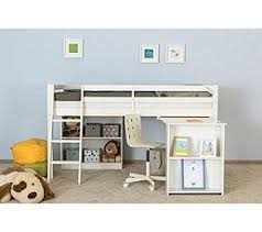 Option Bureau Lit Mi Haut Happy 3 Blanc En 2020 Lit Mi Haut Rangement Bois Et Mobilier De Salon