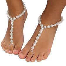 Amazon Com Beaded Barefoot Sandals Baby Barefoot Sandals Kids Foot Jewelry Handmade Products