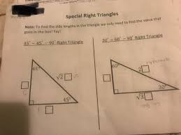 Showing 8 worksheets for special right triangles 2. Solved Criterla In Ins Other Special Right Triangles Note Chegg Com