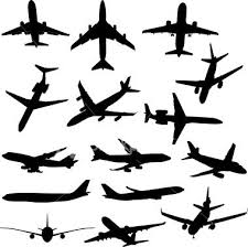 A Collection Of Fifteen Plane Silhouettes From Different Angles Airplane Silhouette Airplane Illustration Airplane Tattoos