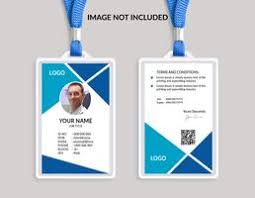 Free id card landscape portrait; Design Name Tag Keren