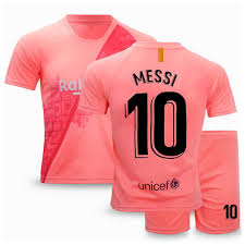 Neues trikot des fc barcelona wird quergestreift. Cygg Messi Trikot 10 Fc Barcelona Heim Auswarts Fussball Trikot U0026 Shorts Madchen U0026 Kinder Premium Gift Pink Fussballtrikot Fur Kinder Jungen Jugend 3