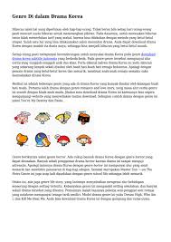 Pemain Drama Korea Pasta Info Korea 4 You