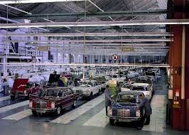 Mercedes Benz W114 W115 Assembly Line Mercedes Benz Mercedes Benz