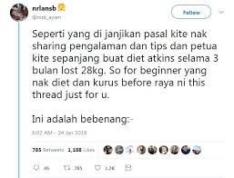 Nanti cepat botak bila bepeluh. Menu Diet Atkins Fasa Pertama