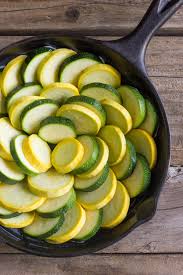 For breakfast, try baking up a batch of these bacon, egg, zucchini, and cheese muffins. Zucchini And Yellow Squash Skillet Gratin Lovely Little Kitchen