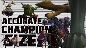 Champion Sizes According To Lore