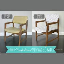 Pair of old wooden kitchen chairs. Reupholstering Vintage Dining Chairs Tiny Sidekick