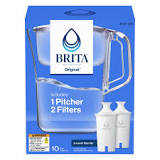Brita Champlain Water Filter Pitcher, 10 Cup with 2 Filters ...