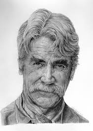 Sam Elliott! Colored BY my friend Jamie Pottier.. Crazy art  pencils...Google image search