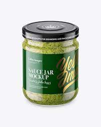 Download Clear Glass Jar With Pesto Sauce Mockup High Angle Shot Clear Food Frontview Glass Glossycap Jar Metalliccap Mockup Free Psd Clear Glass Jars Mockup