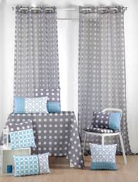 Cuisine & maison.rideaux voilages geometrique à oeillets rideau jacquard voilage motifs pour decoration chambre 140x175cm blanc deconovo lot de 2. Rideau Voilage Gris Motifs Ronds Geometriques 135x260cm A Oeillets Suomi Voilages Pier Import