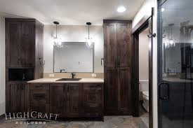 Buy bathroom vanities, bathroom vanity cabinets and bathroom furniture online with low price, free shipping on all antique, traditional, contemporary bathroom vanities orders at listvanities.com. Modern Rustic Ranch Master Bath Vanity Linen Cabinet Highcraft