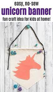 Easy Unicorn Banner Diy Unicorn Room Decor Easy Craft For Kids At Home Unicorn Crafts Unicorn Banner Diy Banner