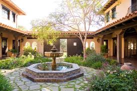 Spanish hacienda style custom home with a central courtyard | tour of homes. 58 Most Sensational Interior Courtyard Garden Ideas