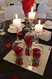 Romantic Dinner Ideas Https Hajarfresh Com Romantic Dinner Ideas Decoration Wedding Table Centerpieces Diy Table Centerpieces Diy Wine Glass Candle Holder